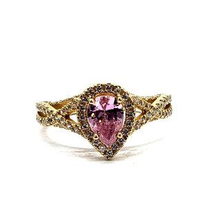 14K Solid Gold Ring for women CZ size 6.5